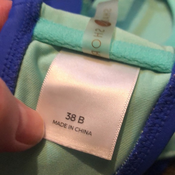 Shade & Shore Brand Bikini Top- 38B & Bottom- XL Blue, Teal, Orange Swimsuit - Picture 6 of 6